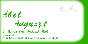abel auguszt business card